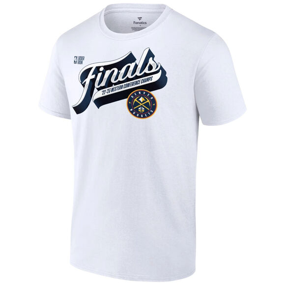 Men's Fanatics White Denver Nuggets 2023 Western Conference Champions T-Shirt L - Picture 1 of 3